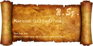 Marcsa Szilvána névjegykártya